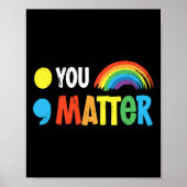 Probleem Semicolon Mental Health Warrior Solidarit Poster (Voorkant)