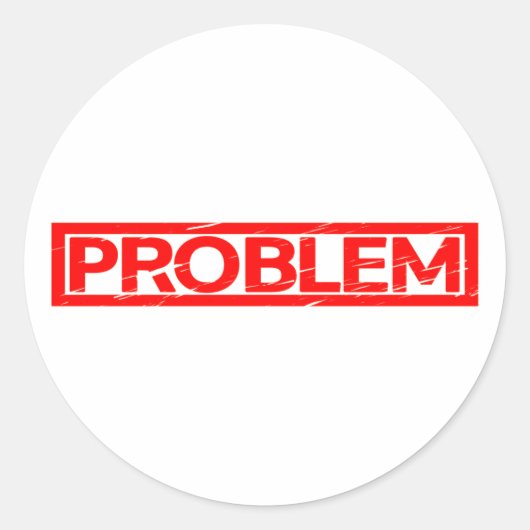 Probleem Stempel Ronde Sticker (Voorkant)
