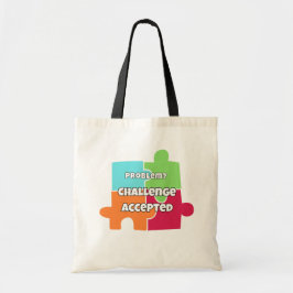 Probleem Uitdaging Aanvaard Motivatieel Ontwerp Tote Bag