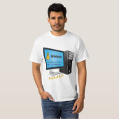Probleem van gebruiker Computer Nerd Waarschuwings T-shirt (Voorkant volledig)