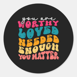 Probleem Vriendelijkheid Wees Vriendelijk Groovy G Ronde Sticker