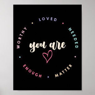 Probleem waardig geliefden nodig genoeg geestelijk poster