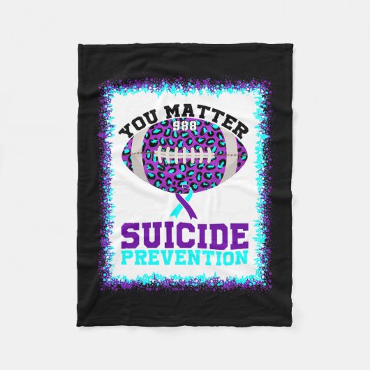 Probleem Zelfmoord Preventie Bewustzijn American F Fleece Deken (Voorkant)