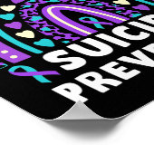 Probleem Zelfmoord Preventie Bewustzijn Lint Rainb Poster (Hoek)