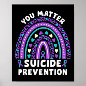 Probleem Zelfmoord Preventie Bewustzijn Lint Rainb Poster (Voorkant)