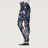 probleemloos vakantiepatroon met kerstsnoepjes leggings (Links)