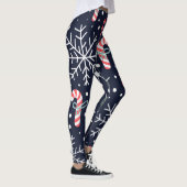 probleemloos vakantiepatroon met kerstsnoepjes leggings (Rechts)