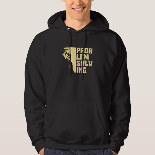 Probleemoplossend Grafisch Boulderen Rots Boulder Hoodie (Voorkant)
