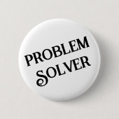 Probleemoplosser Button zwart wit (Voorkant)