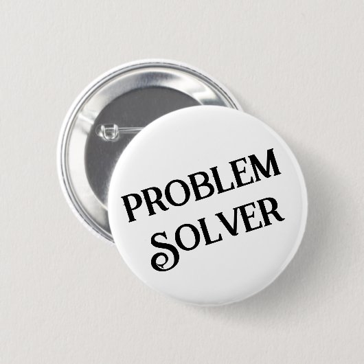 Probleemoplosser Button zwart wit (Voorkant /achterkant)
