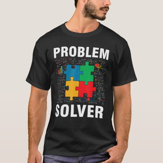 Probleemoplosser Legpuzzels Wiskunde T-shirt (Voorkant)
