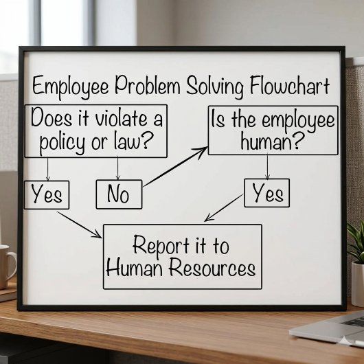 Probleemoplosser voor werknemers Human Resource St Poster