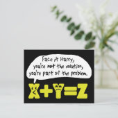 Problem Funny Wiskunde Briefkaart (Staand voorkant)