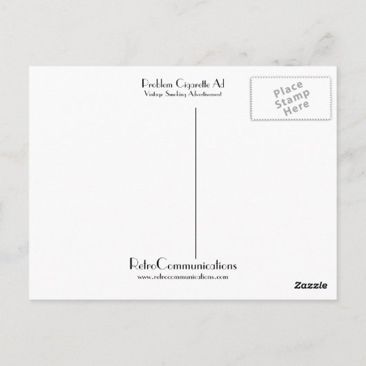 Problem Sigarette Ad Briefkaart (Achterkant)