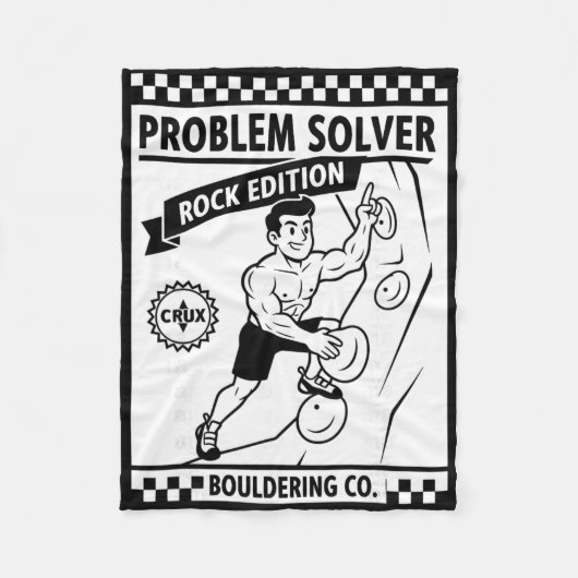 Problem Solver Rock Editie Klimmuur Fun Fleece Deken (Voorkant)