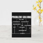 Problem Solving Chart Geek Nerd Computer Programme Kaart (Gele Bloem)