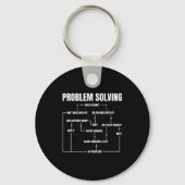 Problem Solving Chart Geek Nerd Computer Programme Sleutelhanger (Voorkant)