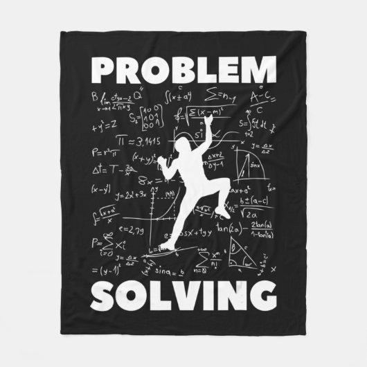 Problem Solving Climber Gift Rock Climbing Boulde Fleece Deken (Voorkant)