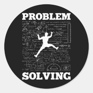 Problem Solving Climber Rock Climbing Bouldering P Ronde Sticker