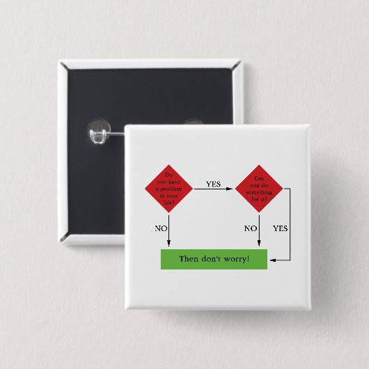 Problem solving vierkante button 5,1 cm (Voorkant /achterkant)