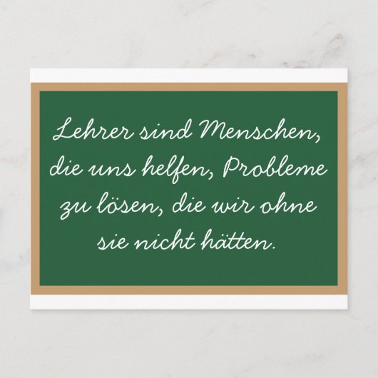 Probleme lösen, die wir nicht hätten briefkaart (Voorkant)