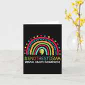Problemen Beëindigen Het Stigma Regenboog Boho Kaart (Gele Bloem)