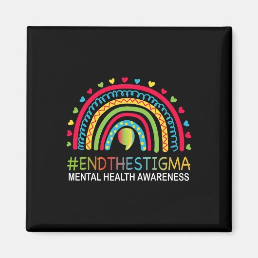 Problemen beëindigen het stigma Regenboog Boho  Magneet (Voorkant)
