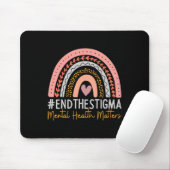 Problemen einde aan het stigma regenboog boho muismat (Met muis)