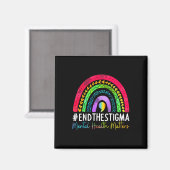 Problemen Einde Het Stigma Regenboog Boho 1 Magneet (Voorkant / Achterkant)