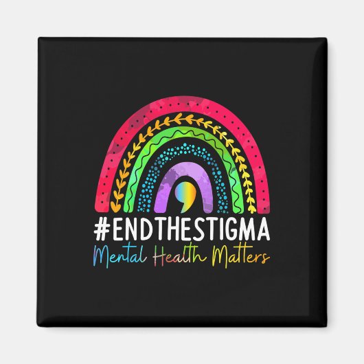 Problemen Einde Het Stigma Regenboog Boho 1 Magneet (Voorkant)