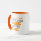 PROBLEMEN en WEEFSELS op effen WIT Mok (Voorkant links)