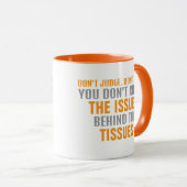 PROBLEMEN en WEEFSELS op effen WIT Mok (Voorkant rechts)