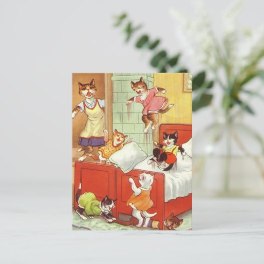 Problemen in de slaapkamer briefkaart (Staand voorkant)