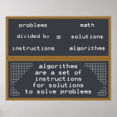 problemen instructies oplossingen wiskunde algorit poster (Voorkant)