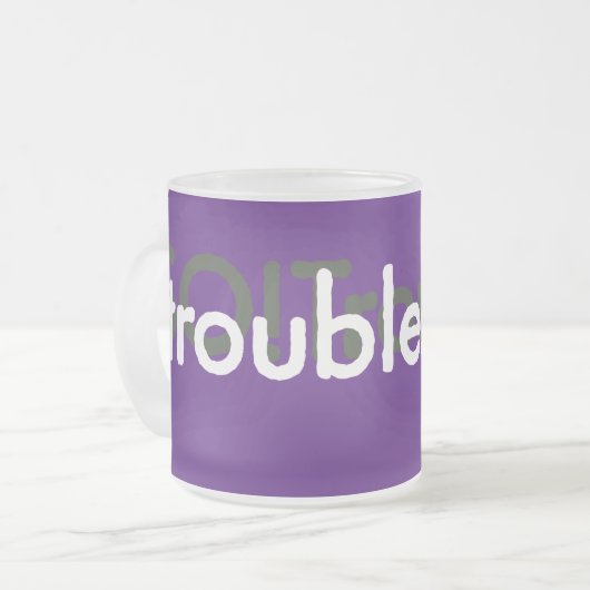 problemen! matglas koffiemok (Voorkant links)