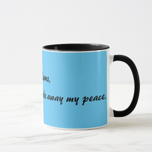 Problemen met de Faith Quote Coffee-Mok Mok (Rechts)