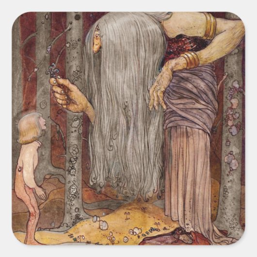 Problemen met een kleine tak vierkante sticker (Voorkant)