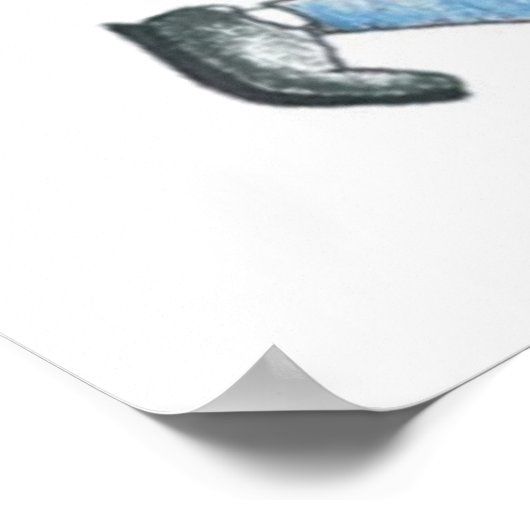 Problemen met het computernetsnoer cartoon poster (Hoek)