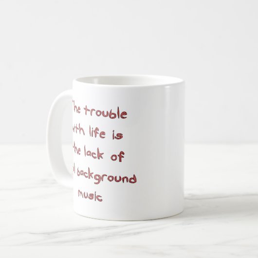Problemen met het leven koffiemok (Voorkant links)