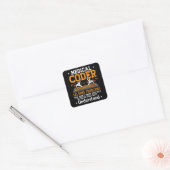 Problemen met medische codering oplossen Hulp-code Vierkante Sticker (Envelop)