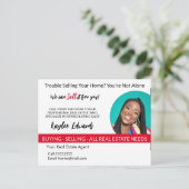 Problemen met onroerend goed bij het verkopen van  briefkaart (Staand voorkant)