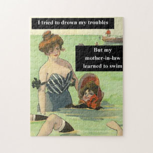 Problemen met schoonmoeder  Strandzwemmen Legpuzzel