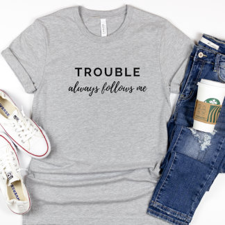 Problemen na mij grappige paren zwarte tekst t-shirt