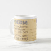 Problemen oplossen door technici koffiemok (Voorkant links)