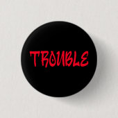 PROBLEMEN | Rode Graffiti Knop Ronde Button 3,2 Cm (Voorkant)