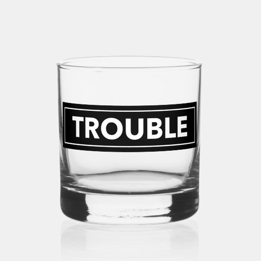 PROBLEMEN Vet Blok Tekst Stoeien Glas (Voorkant)