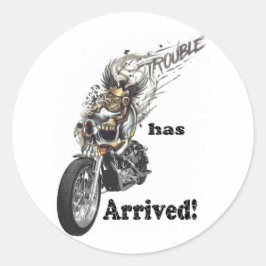 Problemen zijn ontstaan ronde sticker