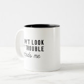 Problemen zoeken tweekleurige koffiemok (Voorkant links)