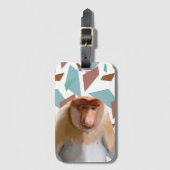 Proboscis Aap Bedreigde Soorten Bagagelabel (Voorkant (verticaal))