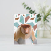 Proboscis Aap Bedreigde Soorten Briefkaart (Staand voorkant)